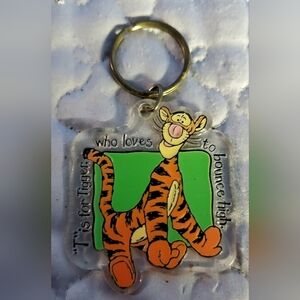 BB5 TIGGER Acrylic Keychain T is for Tigger who loves to bounce Key Chain Ring